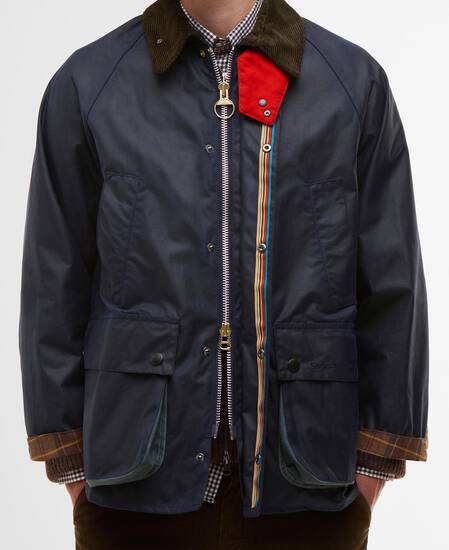 Paul Smith loves Barbour Oversized Bedale Waxed Jacket Night Sky