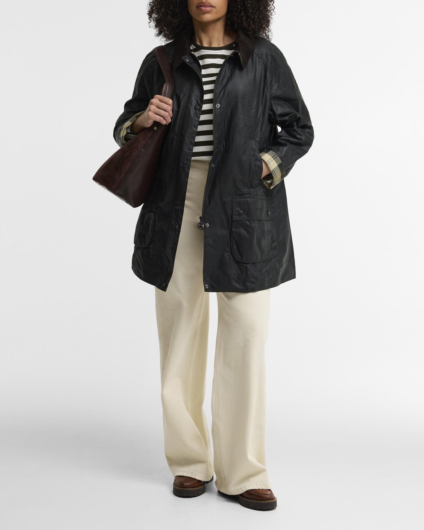 Beadnell Plus-Size Waxed Jacket Sage