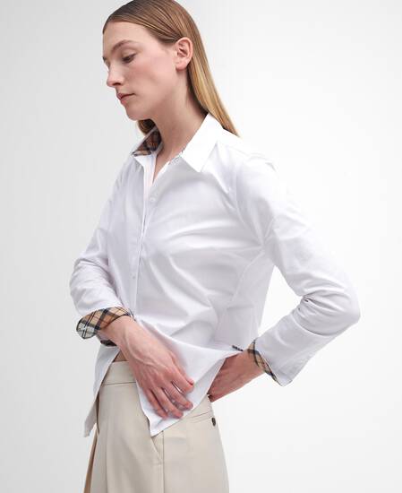 Derwent Regular Long-Sleeved Shirt White-Hessian Tartan