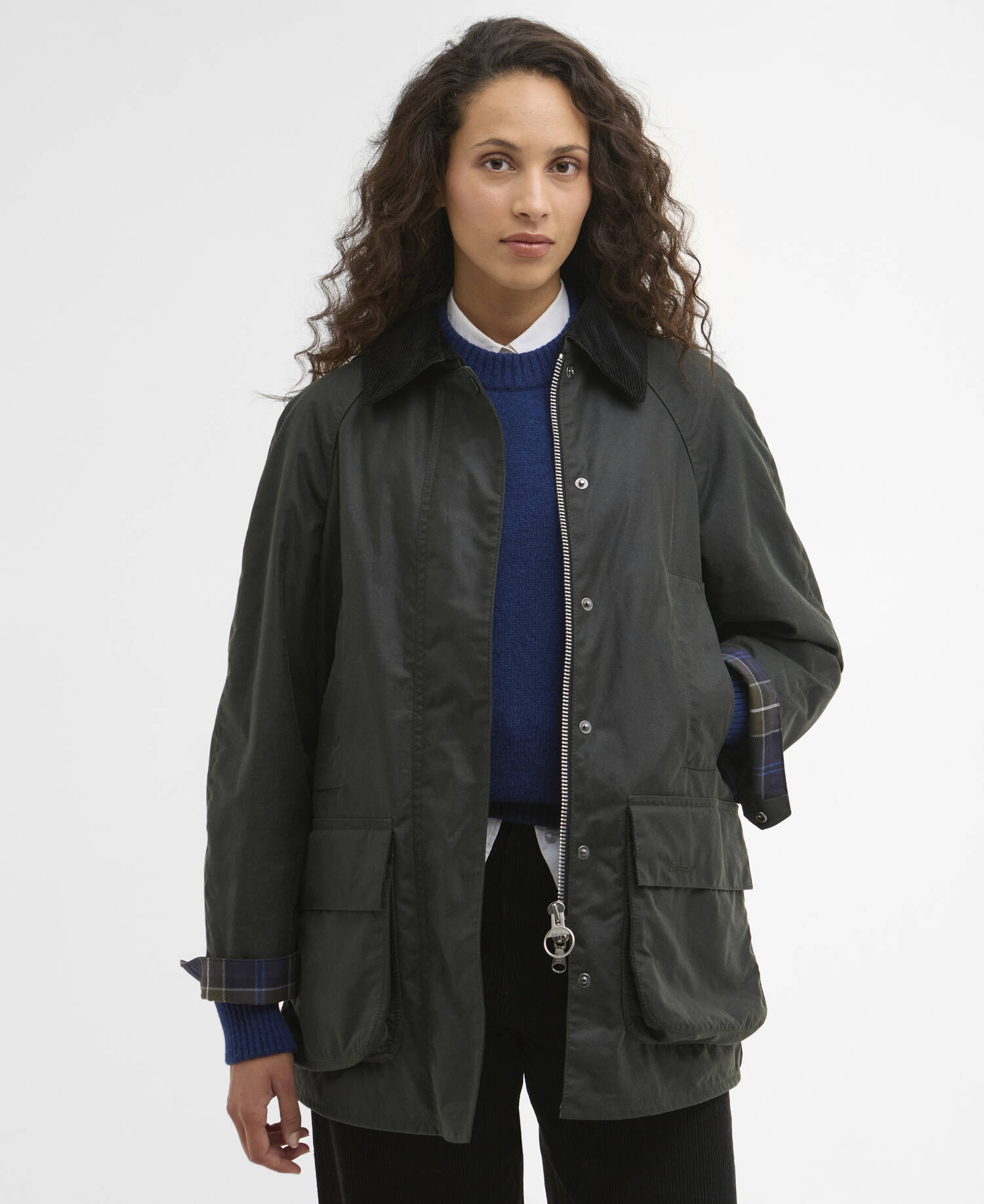 Barbour x ARKET Women's Fairgame Waxed Jacket Sage image number 0