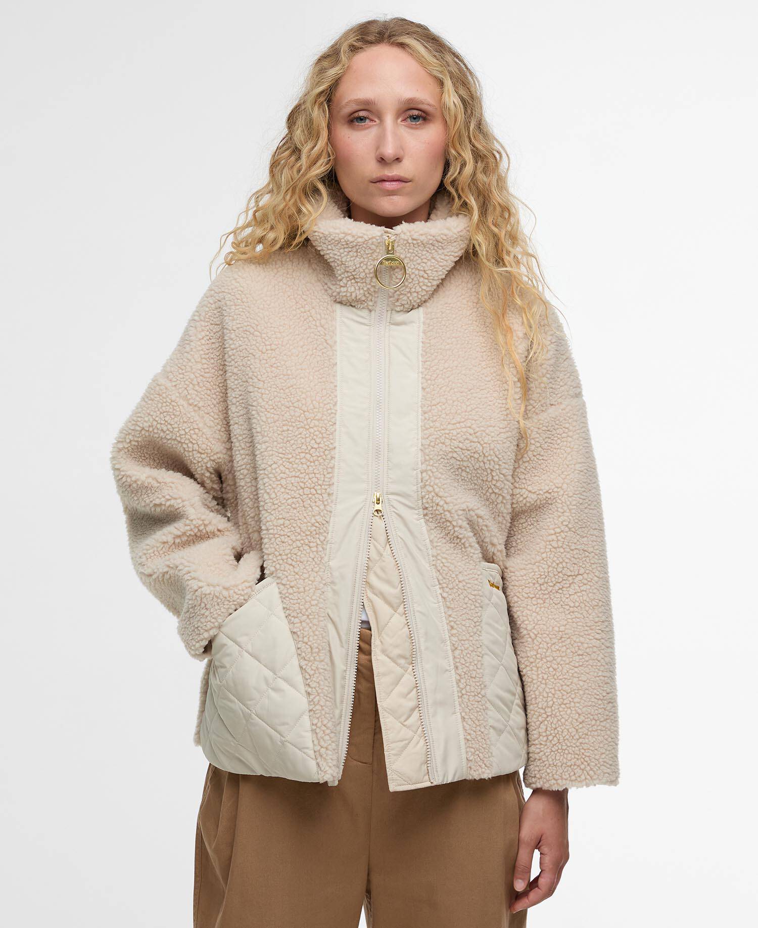 Giacca in pile Brawby Silver Cloud/Oatmeal image number 0