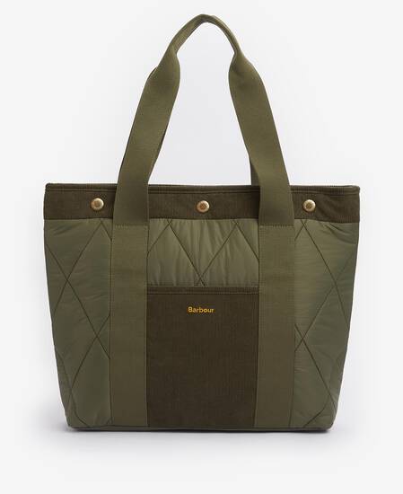 Healy Quilted Tote Bag Olive