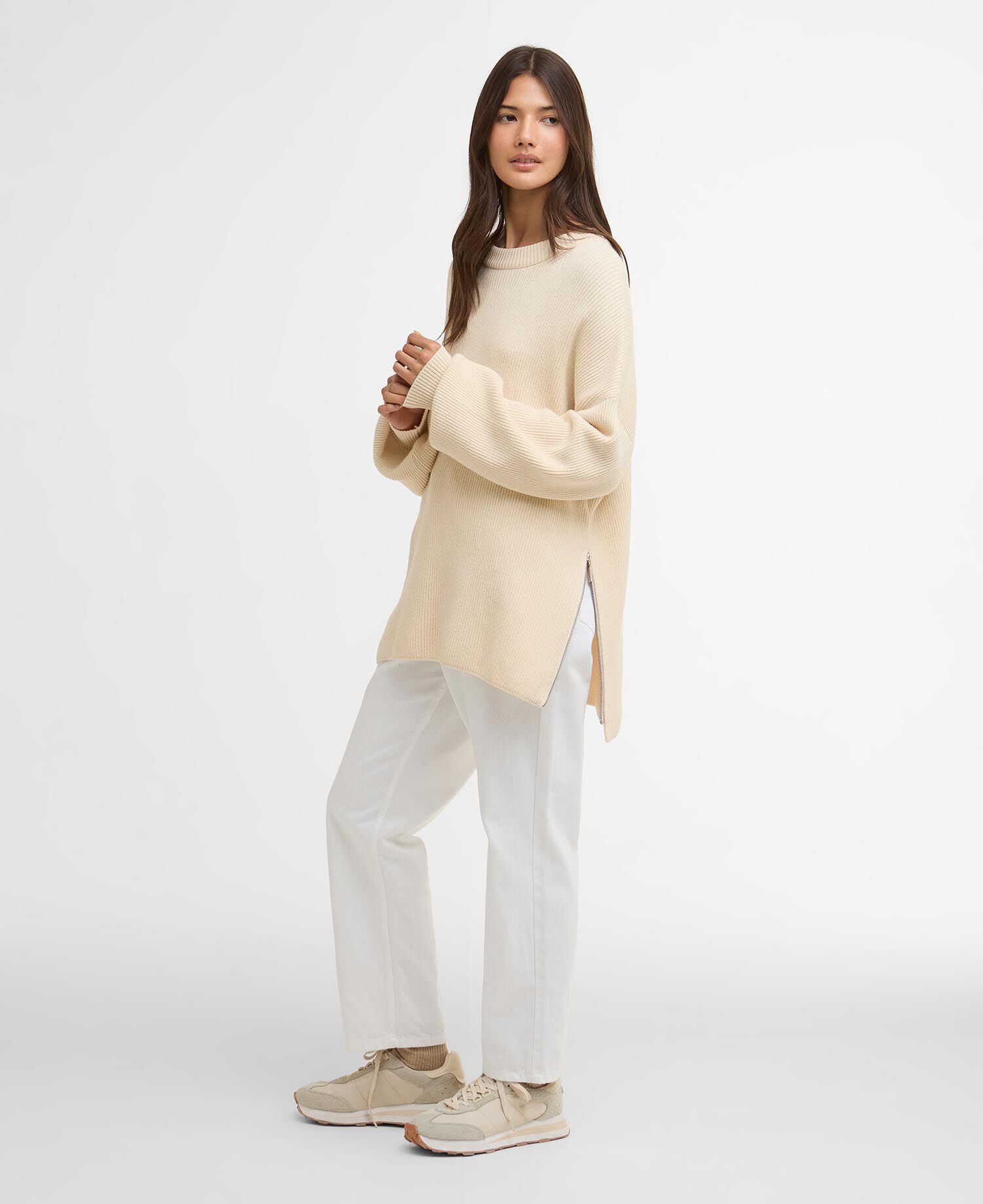 Tara Knitted Jumper Bone White
