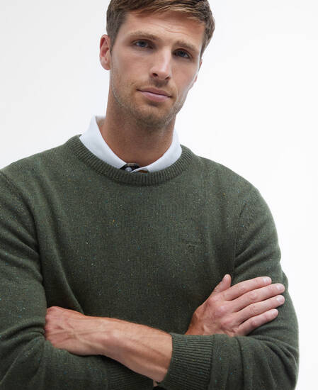 Essential Tisbury Crew-Neck Jumper Forest