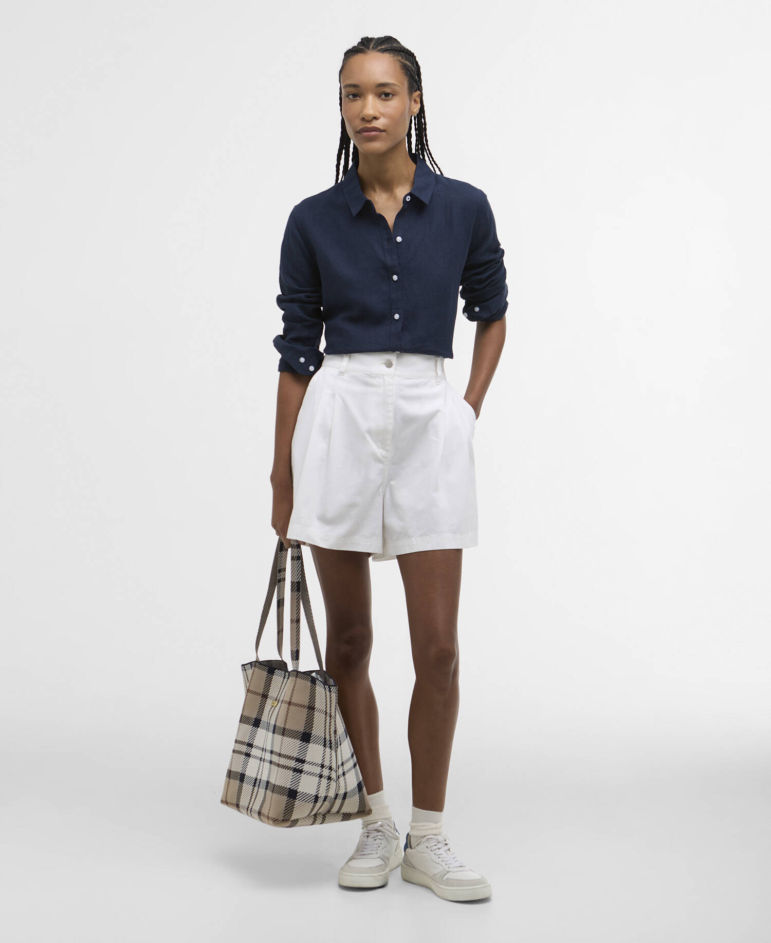 Marine Relaxed Long-Sleeved Shirt Navy image number 1