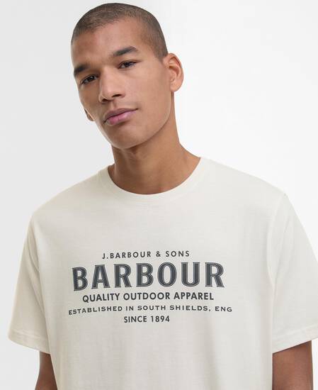T-shirt con logo Moorside Whisper White T-shirt con logo Moorside Whisper White