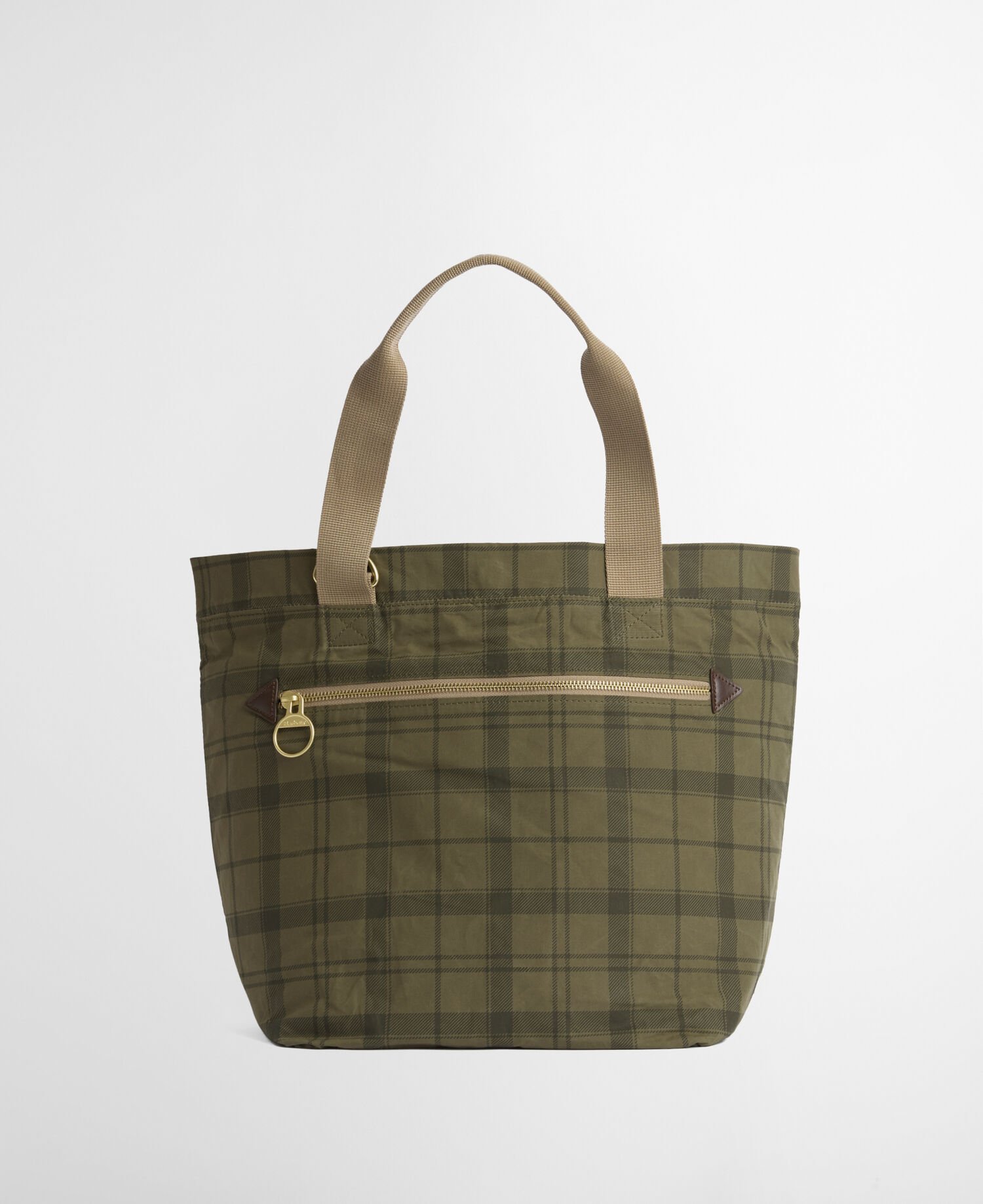 Transport Carry-All Tote Bag Dusky Green Tartan