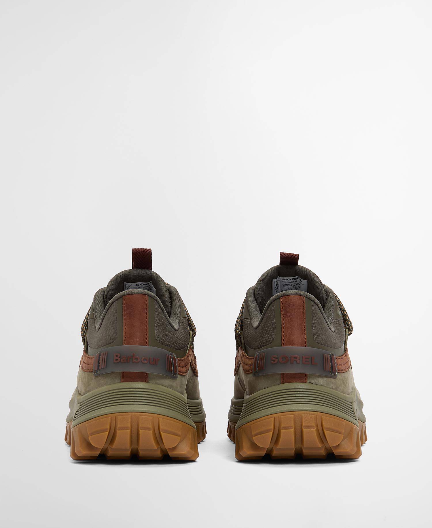 Barbour x SOREL Callsign Horizon GTX Waterproof Trainers Olive image number 2