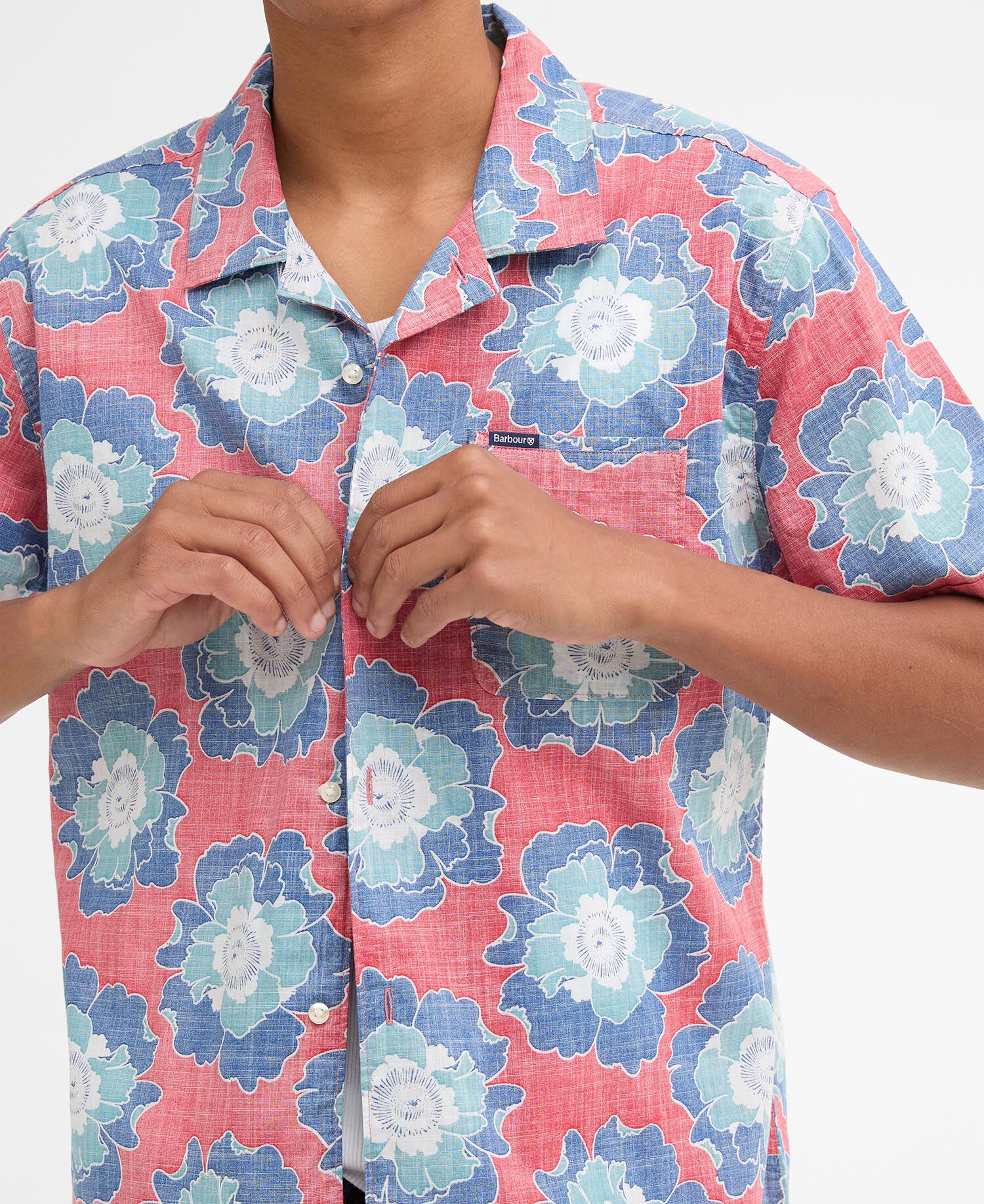 Hauxley Printed Short-Sleeved Shirt Lava
