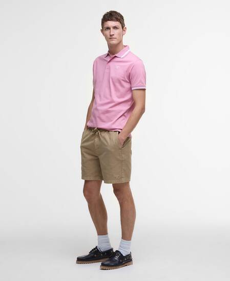 Washed Oxford Relaxed Shorts Washed Stone