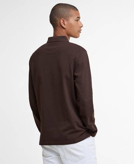 Blaine Tartan Long-Sleeved Polo Shirt Dark Oak Blaine Tartan Long-Sleeved Polo Shirt Dark Oak