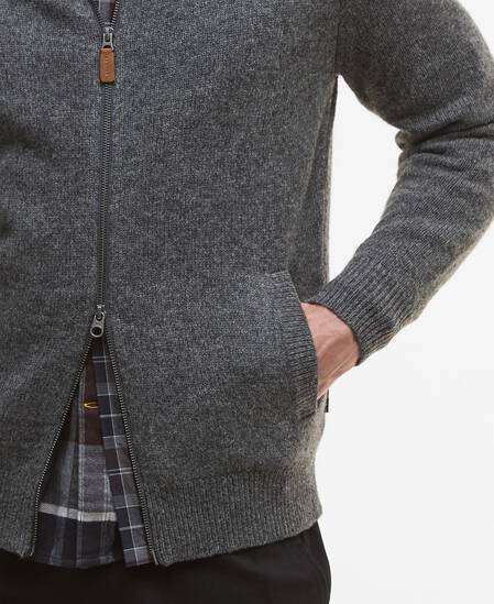 Talder Zip-Up Jumper Charcoal