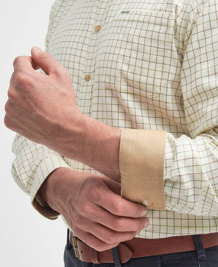 Field Regular Long-Sleeved Shirt Green-Brown