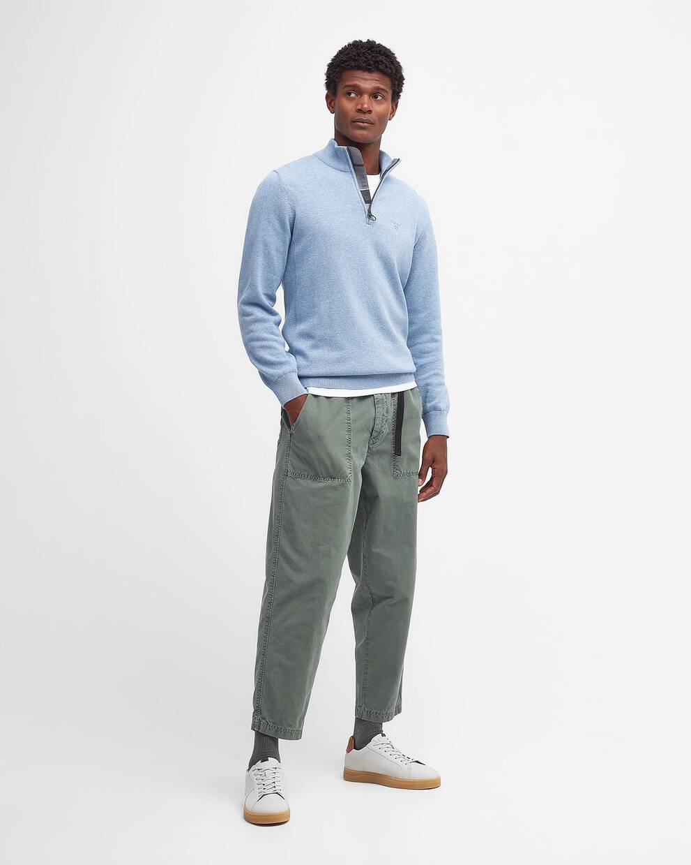 Cotton Quarter-Zip Jumper