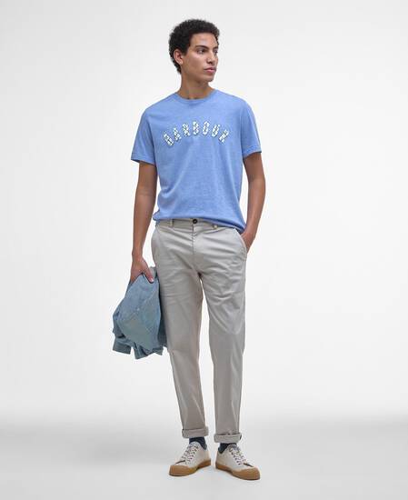 Torpoint Tartan Logo T-Shirt Chambray