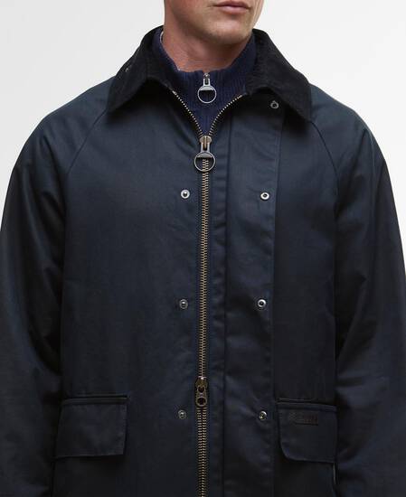 Country Waxed Mac Navy