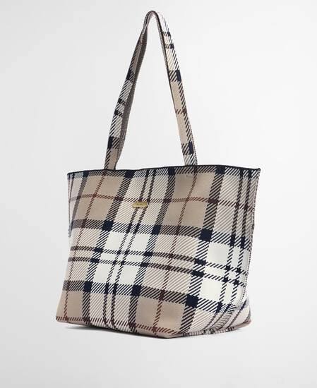 Layla Tartan Large Tote Bag Rosewood Tartan