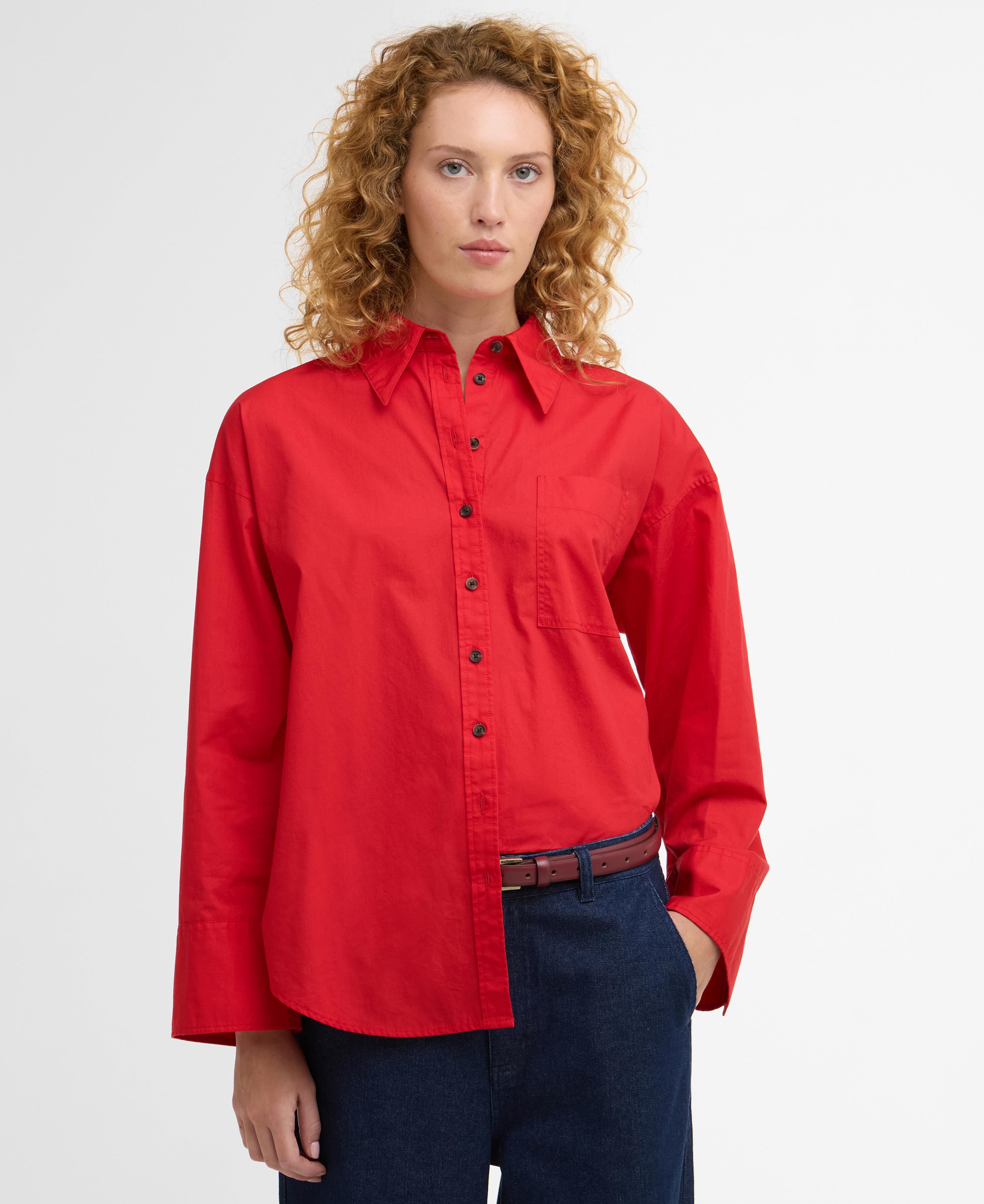 Hemd Angela Long-Sleeved Relaxed Poppy Red