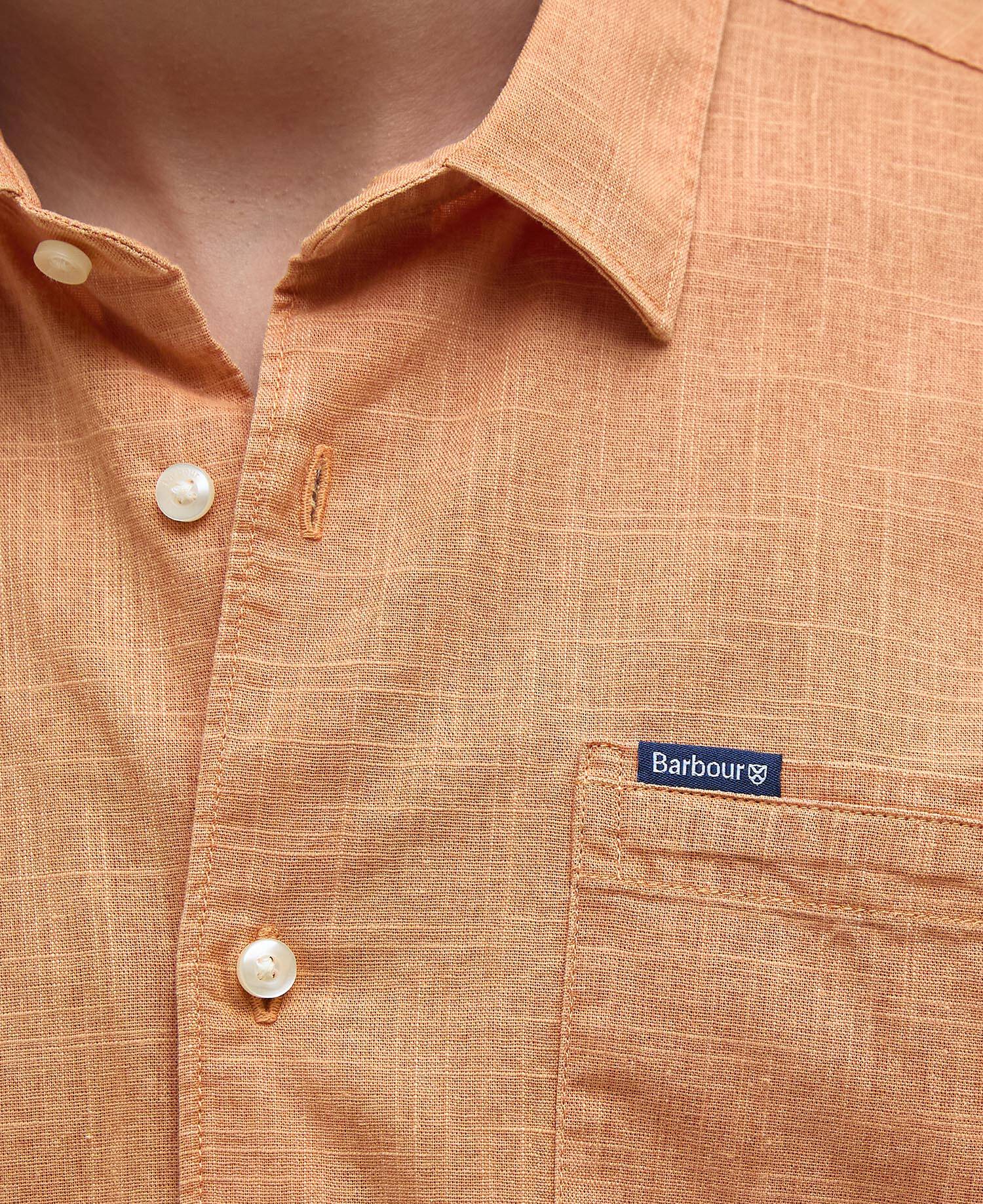 Pigment Dye Slub Short-Sleeved Shirt image number 4