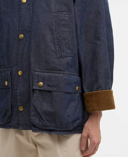 Oversized Bedale Denim Casual Jacket Indigo