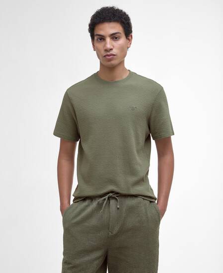 Platford Tailored Waffle T-Shirt Light Moss Platford Tailored Waffle T-Shirt Light Moss