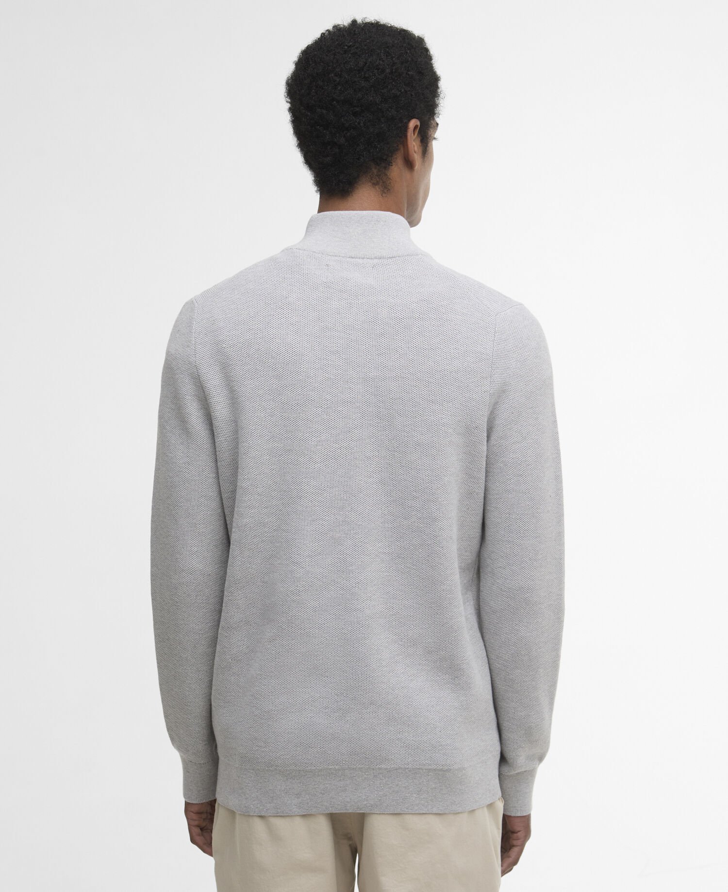 Pullover Essential Honeycomb Half-Zip Grey Marl