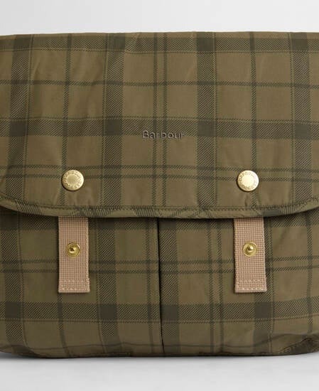 Borsa a tracolla Transport Riever Dusky Green Tartan