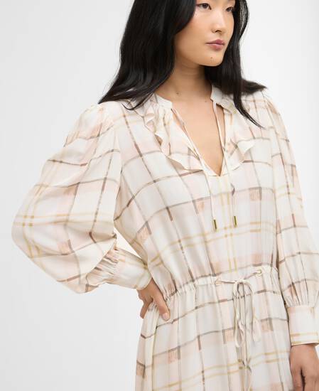 Abidi midi a quadri Asker Silver Peony Painted Check