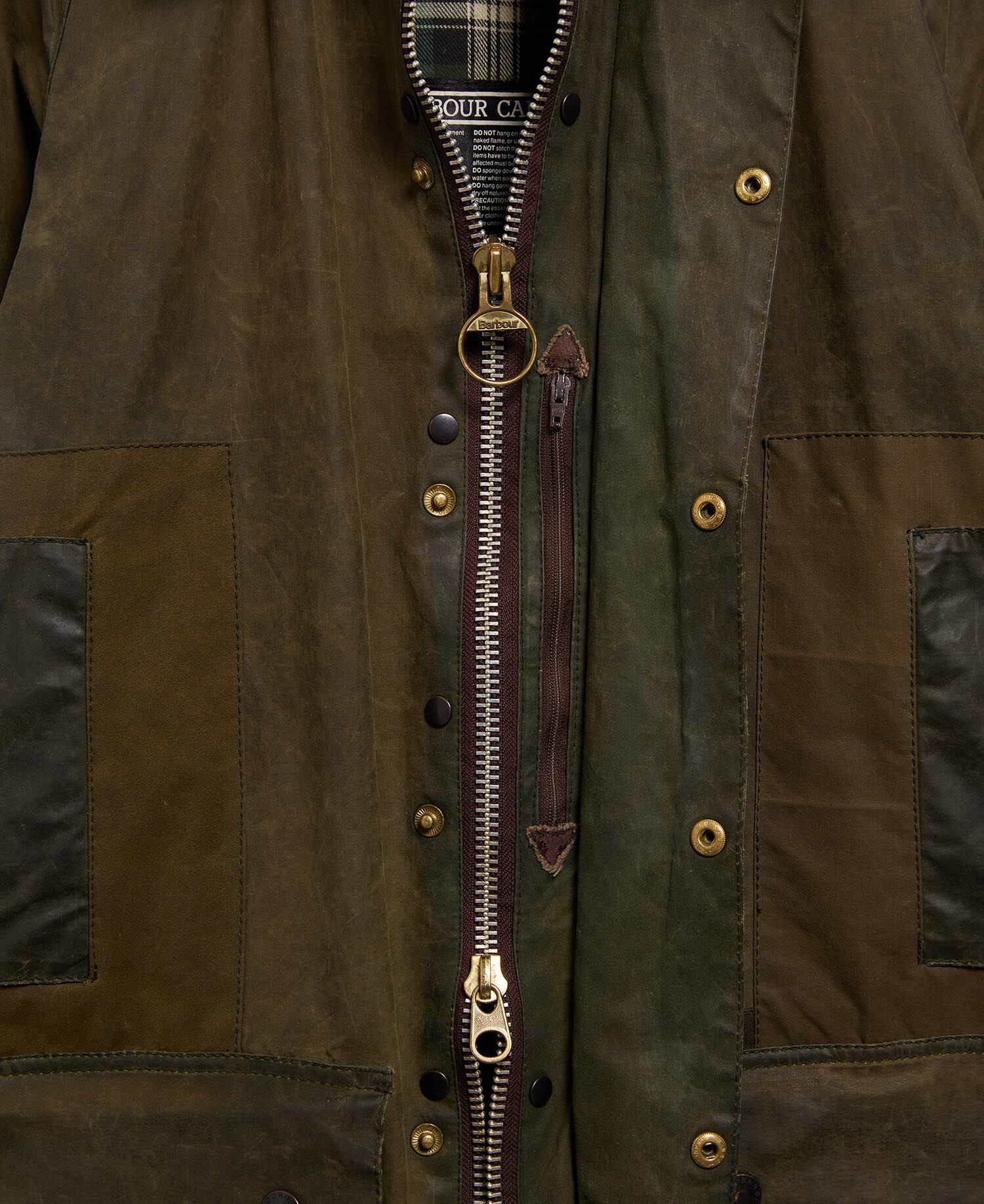 Barbour Re-loved Men's Beaufort Waxed Jacket - Size 36 Olive