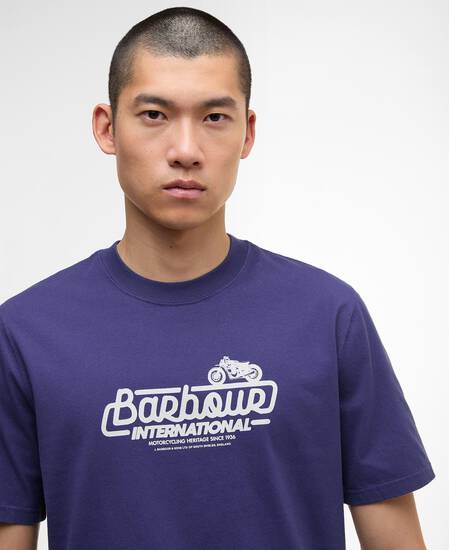 T-shirt con stampa Pillion Royal Blue