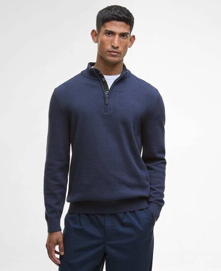 Avoch Quarter-Zip Jumper Navy Marl