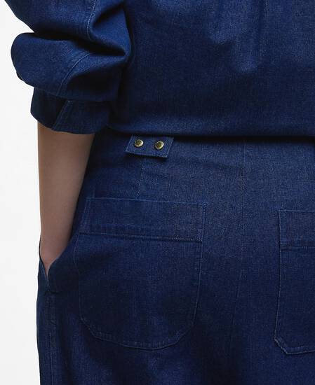 Arla Denim Wide-Leg Trousers Rinse Wash
