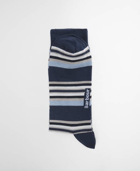 Summer Stripe 2 Pack Socks Pink/Navy Stripe