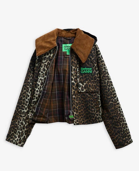 Barbour x GANNI Anorak Leopard Print Waxed Leopard Print/Classic