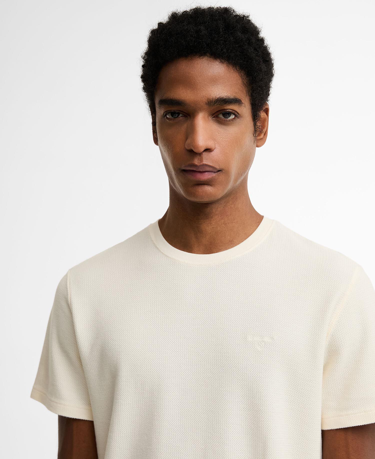 Lingdale Textured Tailored T-Shirt Whisper White