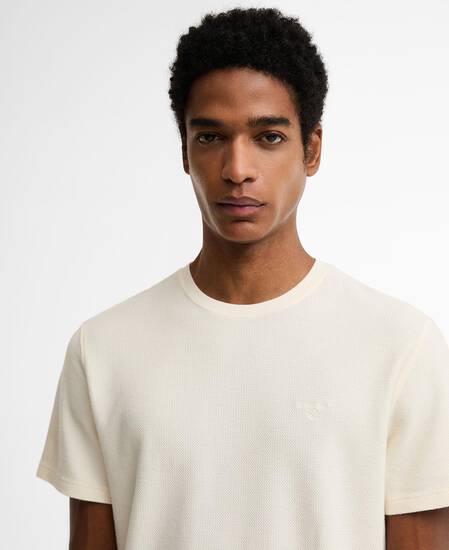 Lingdale Textured Tailored T-Shirt Whisper White