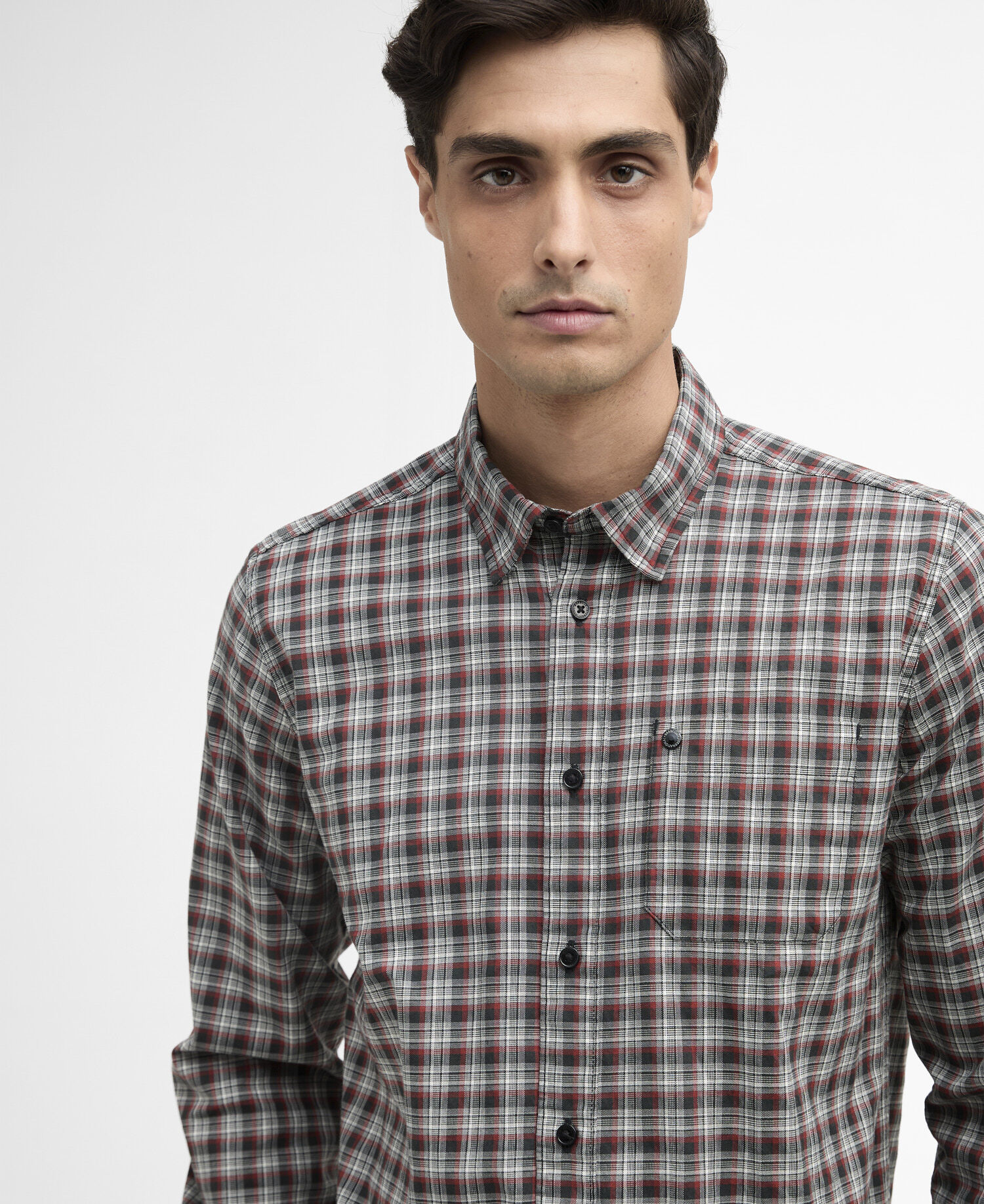 Camicia a quadri Peregrine a maniche lunghe Burnt Henna