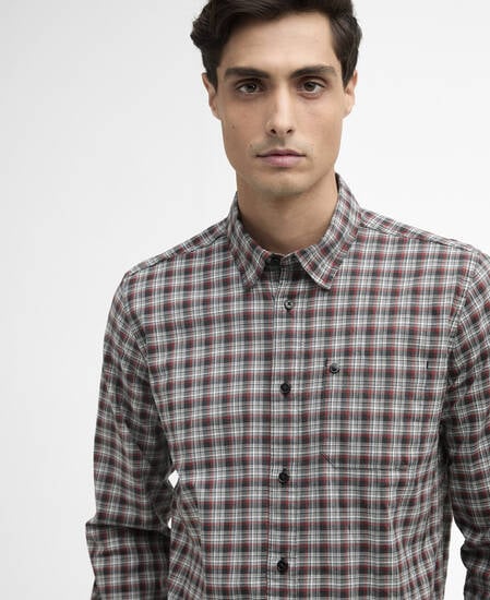 Camicia a quadri Peregrine a maniche lunghe Burnt Henna