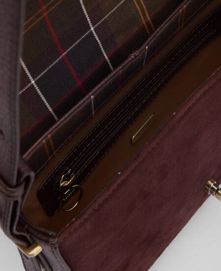 Wildledertasche Rosa Crossbody Dark Brown