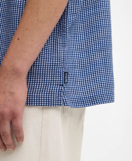 Kurzarmhemd Rudbeck Textured Navy