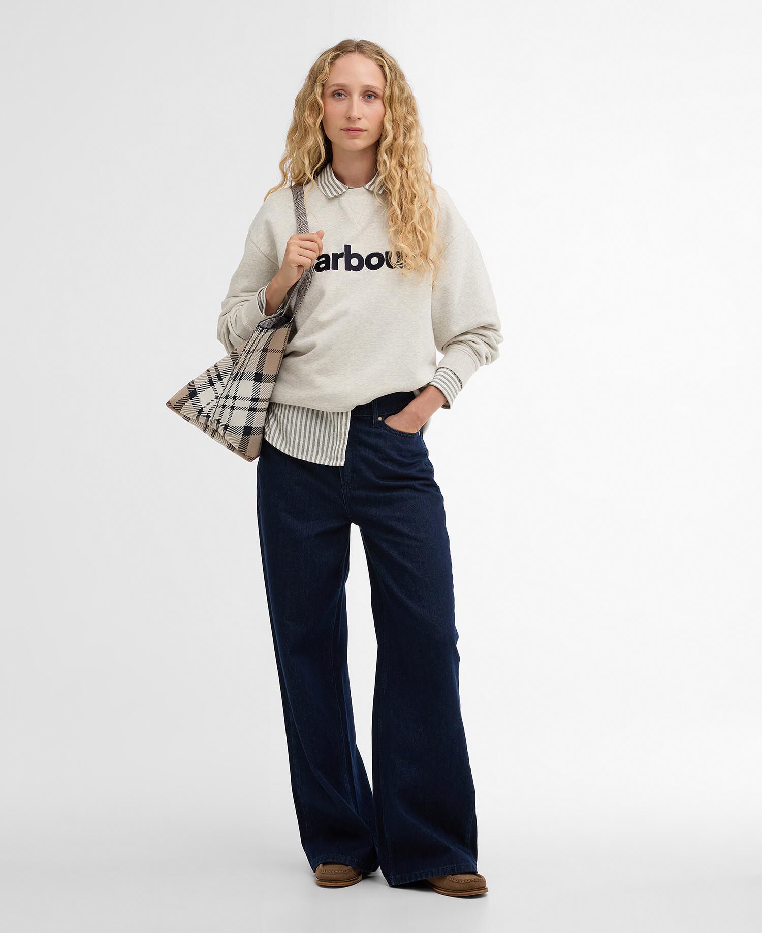 Hartland Logo Sweatshirt Cloud Marl