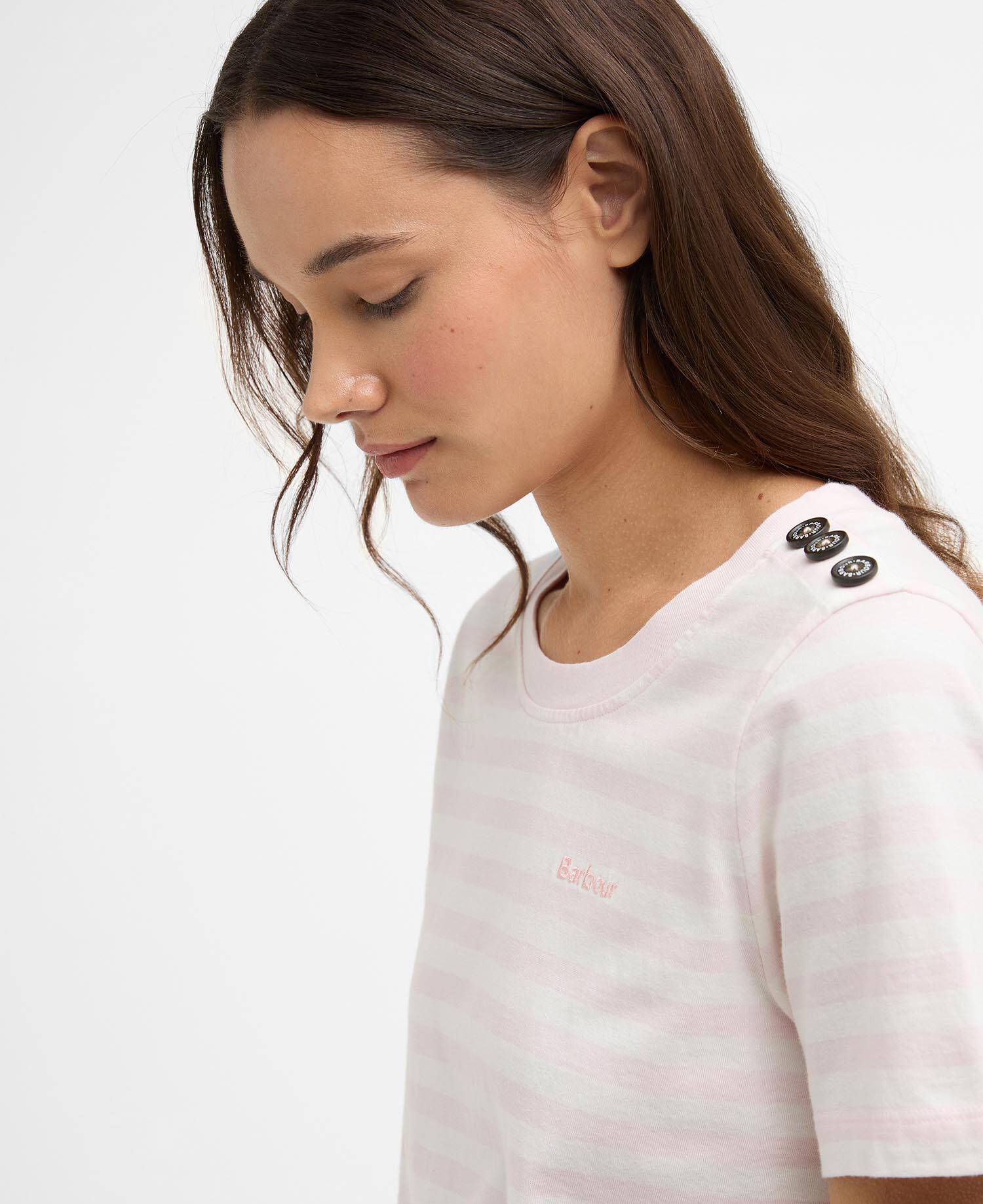 T-shirt Ferryside con motivo a righe Pink image number 4