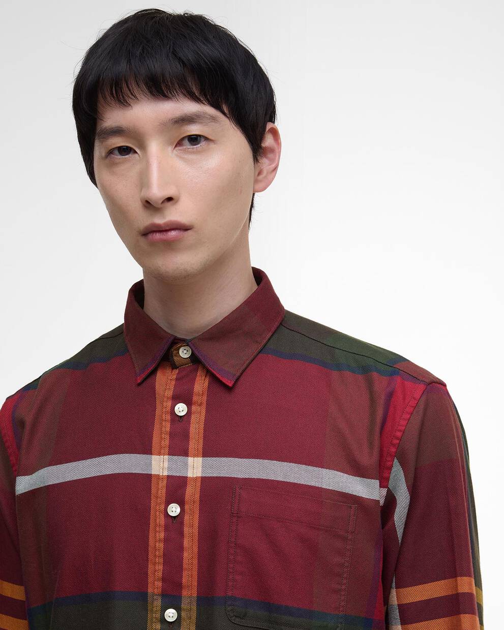 Renford Oversized Long-Sleeved Tartan Shirt