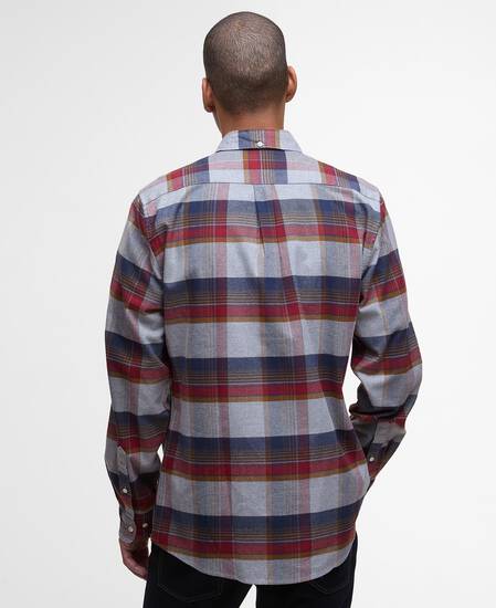 Portdown Tailored Long-Sleeved Shirt Light Grey Marl