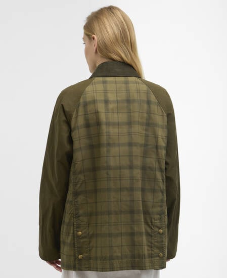 Freizeitjacke Modern Tartan Beadnell Dusky Green Tartan/Highland Olive
