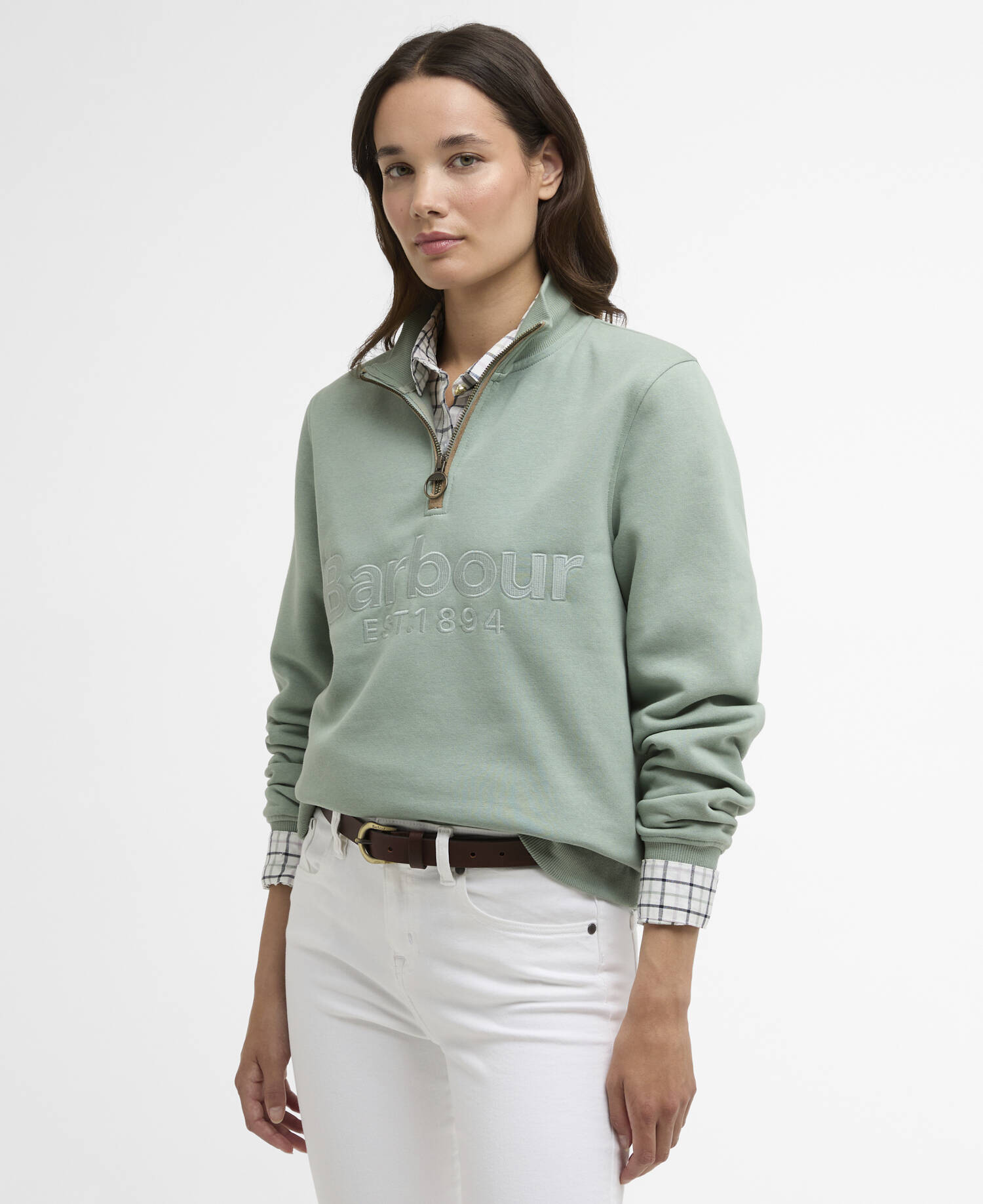 Cynthia Quarter-Zip Jumper Blue Sage image number 0