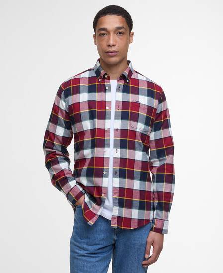 Valley Tailored Long-Sleeved Shirt Red