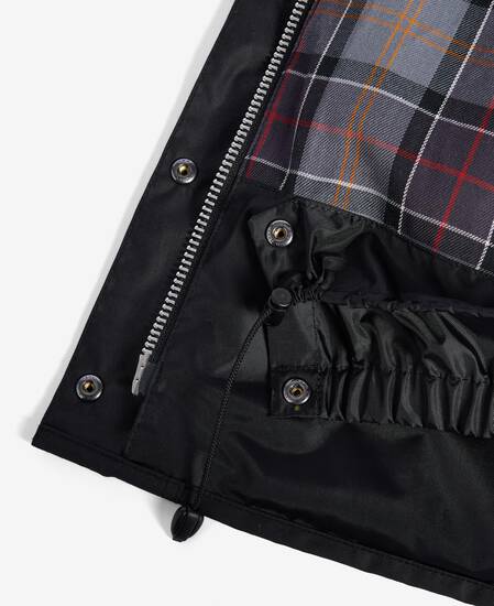 Women's Transport Waxed Jacket Black-Modern