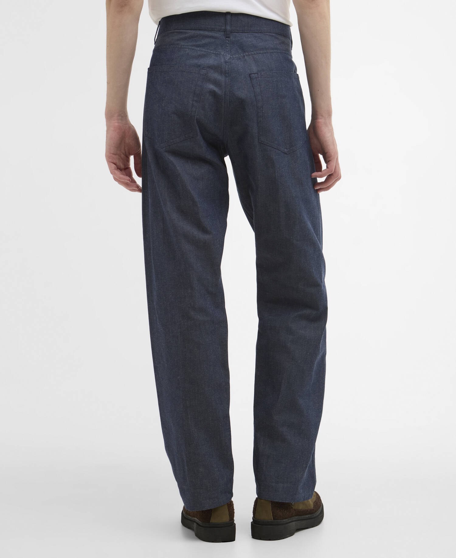 Barbour x ARKET Ocean Waxed Denim Loose Jeans image number 2