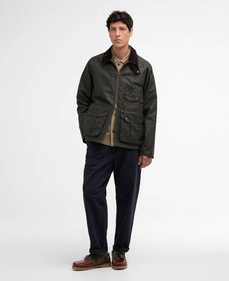 Re-Engineered Blackett Spey Waxed Jacket Archive Olive